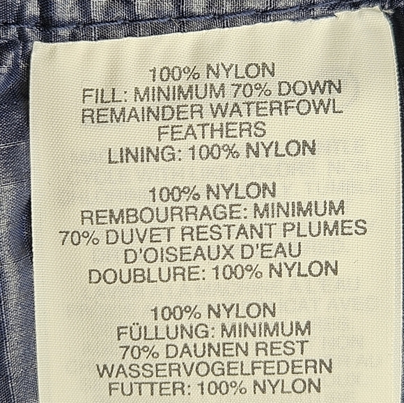 J. Crew Down Puffer Vest Women's Large Navy Blue - Picture 7 of 12